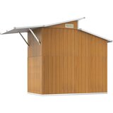  Vrtno spremište smeđe 270 x 130 x 208,5 cm od pocinčanog čelika | Eponuda.com