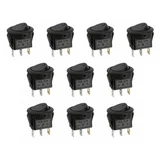 10x vgradno stikalo 16A 12V DC modra LED