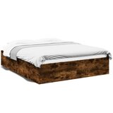 Furnova Posteljni okvir dimljeni hrast 150x200 cm inženirski les, (21936655) | Shoptok.si
