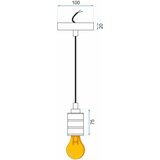 Toolight Stropna viseća svjetiljka Crna APP342-1CP | shoptok.hr
