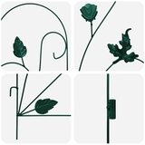  Vrtna Ograda 5 pcs Zelena Čelik | shoptok.hr