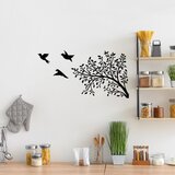 Wallity Zidna dekoracija Birds From The Branch-496, 37x70 cm, 1.5 mm, Crna | ePonuda.com