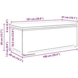  Stolica Tamno siva 101 x 41 x 40 cm Tkanina i konstruirano drvo - Tamno siva 100 cm tkanina | shoptok.hr