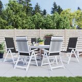  Jastuci za vrtne stolice 6 kom crni 120 x 50 x 3 cm od tkanine | shoptok.hr