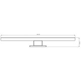  LED osvetljenje za kupatilsko ogledalo SAMOS LED/8W/230V 4000K 40 cm IP44 crna | Eponuda.com