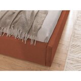 Ropez Tapecirani bračni krevet s prostorom za odlaganje s podnicom 180x200 cm boje terakote Cille – | shoptok.hr