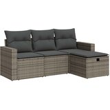  4-dijelni set vrtnih sofa od poliratana s jastucima sivi | shoptok.hr