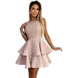 Numoco Double flared dress with a lace top | ePonuda.com