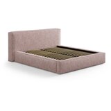 Micadoni Svijetlo ružičasti tapecirani bračni krevet s prostorom za odlaganje s podnicom 200x200 cm Simon – | shoptok.hr