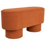 White Label Opečnato oranžna klop iz tkanine bouclé Marcos – | Shoptok.si