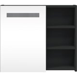  Kupaonski ormarić s ogledalom i LED svjetlom crni 60x13x52 cm | shoptok.hr