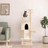 vidaXL Mačje drevo s praskalniki iz sisala krem 153 cm | Shoptok.si