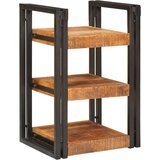 vidaXL Nočna omarica Rjava in črna 38 x 33 x 58 cm Masiven les manga | Shoptok.si