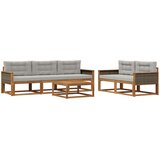  Set vanjskih sofa s jastukom 6 pcs Prirodna i Svjetlosiva | Eponuda.com