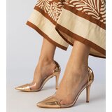 Gemre Champagne classic pumps with transparent upper Libra | Shoptok.si