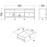 Tvilum Sivo-bež TV komoda 151x54x38 cm Madrid – | shoptok.hr
