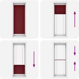  Plisirana zavjesa Bordo crvena 75x200 cm Širina tkanine 74,4 cm Poliester | Eponuda.com