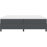  Krevet s opruga kutije Tamno siva i bijela 200 x 200 cm | shoptok.hr