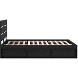  Konstrukcija postelje Črna 150 x 200 cm Masivno borovo les, (5000102652) | Shoptok.si