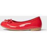 Defacto Girl's Flat Sole Red Faux Leather Patent Leather Flats Cene'.'