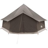 Tipi šator Smeđa siva 400 x 400 x 250 cm Poliester i čelik | shoptok.hr