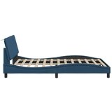  Posteljni okvir brez vzmetnice moder 140x190 cm blago | Shoptok.si