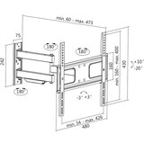 Logilink TV-stensko stojalo 81,3 cm (32'') - 139,7 cm (55'') z možnostjo nagiba+vrtljivo BP0014, (20434875) | Shoptok.si