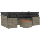 Maison Chic Seti vrtnega pohištva - Vrtna garnitura - Vrtni pohištvo set 7-delna z blazinami siv poli ratan, (21801443) | Shoptok.si
