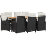  Vanjski set za objedovanje 9 kom. Crna i krem-bijela | shoptok.hr