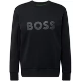 BOSS Green Sweater majica 'Salbo' antracit siva / crna