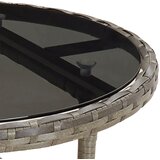  3-dijelni vrtni bistro set od poliratana s jastucima sivi | Eponuda.com