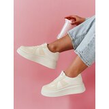 DStreet Sneakersy damskie na platformie MODNIKKI białe | Shoptok.si