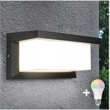  LED RGBW prigušiva spoljašnja zidna svetiljka NEELY 1xE27/9W/230V IP54 antracit | Eponuda.com