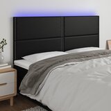  LED uzglavlje crno 180x5x118/128 cm od umjetna koža | shoptok.hr