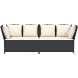  Vrtna sofa od poliratana s jastucima crna | shoptok.hr
