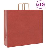 vidaXL Papirnate vrečke 50 kosov z ročaji rdeča 54x15x49 cm | Shoptok.si