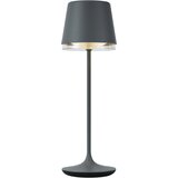 QAZQA Professional Namizna svetilka temno siva vklj. LED IP65 polnilna s polnilno postajo - Bass u