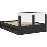  Krevetna konstrukcija Crna 150 x 200 cm Konstruirano drvo | shoptok.hr