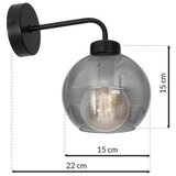  Zidno svetlo SOFIA 1xE27/60W/230V crna | Eponuda.com