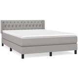  Krevet s oprugama i madracem svjetlosivi 140x190 cm od tkanine | shoptok.hr