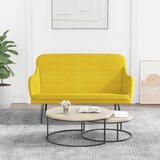 vidaXL Klupa žuta 110 x 76 x 80 cm baršunasta | shoptok.hr