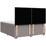  Krevet s oprugama i madracem smeđesivi 200x200 cm od tkanine | shoptok.hr