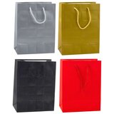 Elegantna Poklon Vrećica Strukturiranih Kvadrata 23 x 18 x 10 cm | shoptok.hr