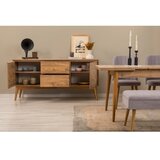 Hanah home vina 03 0701 atlantic pine grey (produžni trpezarijski sto, stolice i konzola set (7 komada)) | ePonuda.com