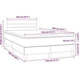 vidaXL Box spring postelja z vzmetnico roza 120x200 cm žamet | Shoptok.si