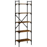  Regal za knjige 5 razina boja hrasta 56 x 31,5 x 174 cm drveni | shoptok.hr