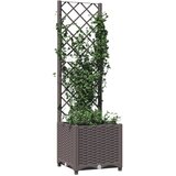  Vrtna sadilica s rešetkom smeđa 40 x 40 x 136 cm PP | Eponuda.com