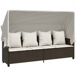  5-dijelni set vrtnih sofa s jastucima poliratan smeđi | shoptok.hr