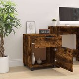  Pisarniška omarica na kolesih dimljeni hrast 45x38x54 cm, (20716082) | Shoptok.si