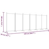 Sobna pregrada sa 6 panela smeđa 520 x 180 cm od tkanine | Eponuda.ba